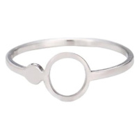 STYLE4 Prsten s prázdným kolečkem, stříbrná ocel