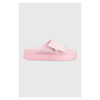 Pantofle Chiara Ferragni CF3150_012 dámské, růžová barva, na platformě, CF PLATFORM SLIDER