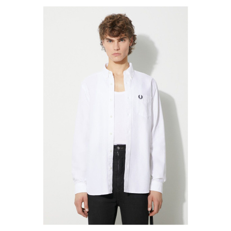 Košile Fred Perry bílá barva, regular, s límečkem button-down, M5684.100