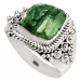 AutorskeSperky.com - Stříbrný prsten s vltavínem - S4115