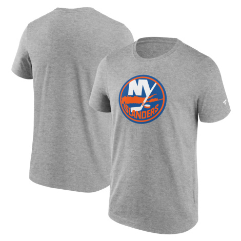 New York Islanders pánské tričko Primary Logo Graphic Sport Gray Heather Fanatics