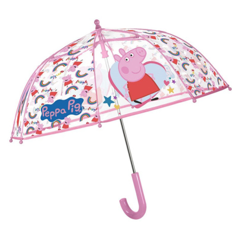 Dívčí deštník Perletti Peppa Pig transparent