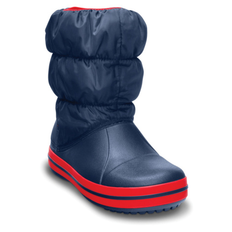 Crocs Winter Puff Boot Kids Navy/Red C7
