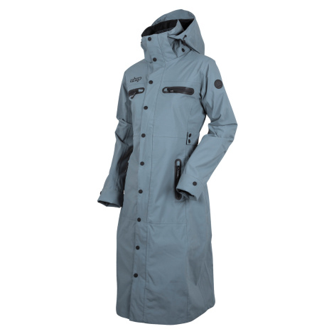 Kabát nepromokavý Long Trench UHIP, dámský, stormy weather blue