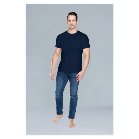 Tričko Ikar s krátkým rukávem - tmavě modrá Italian Fashion