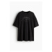 H & M - Oversized tričko's potiskem - černá