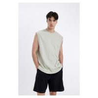 DEFACTO Boxy Fit Printed Crew Neck Undershirt