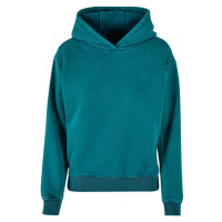 Ladies Stone Washed Hoody - watergreen