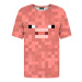 Tričko Mr. GUGU & Miss GO Unisex Pixel Pig Tsh2355