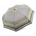 Šedý plně automatický skládací dámský deštník s pruhy Jimena Doppler