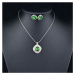 Francesca Petrucci Souprava náhrdelníku a náušnic Swarovski Elements Jenette SET0008 Zelená 39 c