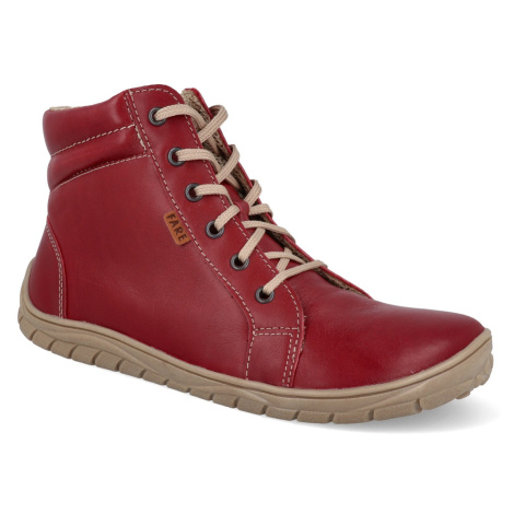 Barefoot kotníkové boty Fare Bare - A5322141 Arona červené