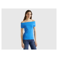 Benetton, Slim-fit T-shirt With Bare Shoulders