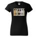 DOBRÝ TRIKO Dámské tričko s potiskem Tep srdce coffee Barva: Kávová