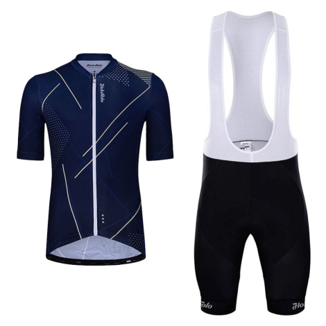 HOLOKOLO Cyklistický krátký dres a krátké kalhoty - SPARKLE - černá/modrá