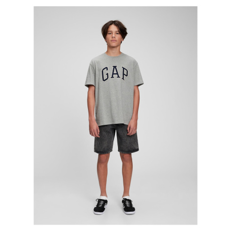 Šedé klučičí tričko Teen organic logo GAP GAP