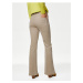 Béžové dámské manšestrové flared fit kalhoty s vysokým pasem Marks & Spencer