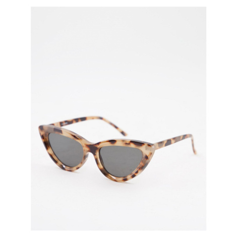 ASOS DESIGN recycled frame bevelled cat eye sunglasses in milky tort-Brown  | Modio.cz
