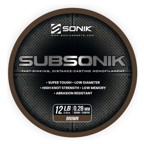 Sonik vlasec subsonik brown 3000 m - 0,28 mm 5,44 kg