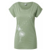 Iriedaily Tričko 'Pusteblume' světle zelená / bílá