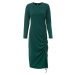 Bonprix RAINBOW úpletové šaty s řasením Barva: Zelená, Mezinárodní
