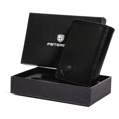 Pánská kožená peněženka na zip s RFID Peterson
