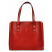 Kožená shopper bag kabelka Florence 1910 červená