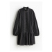 H & M - Šaty's volánkovým límečkem - černá