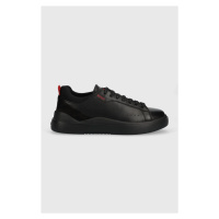 Kožené sneakers boty HUGO Blake černá barva, 50498479