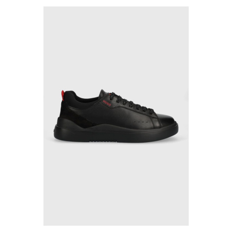 Kožené sneakers boty HUGO Blake černá barva, 50498479 Hugo Boss
