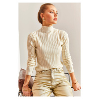 Bianco Lucci Women's Turtleneck Piece Sweater