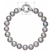 Perlový náramek z pravých říčních perel šedý 23010.3