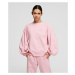 Mikina karl lagerfeld balloon slv logo sweatshirt růžová
