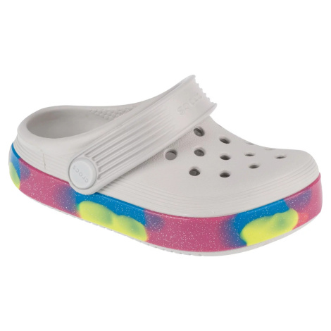 BÍLÉ NAZOUVÁKY CROCS OFF COURT GLITTER BAND CLOG T Bílá