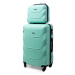 Rogal Zelená sada 2 luxusních plastových kufrů "Luxury" - M (35l), L (65l)
