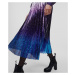 Sukně karl lagerfeld sequin pleated skirt šedá