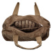 Cestovní dámská koženková kabelka Gita zimní kolekce, hnědá