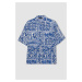 DEFACTO Oversize Fit Patterned Short Sleeve Shirt