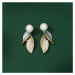 Éternelle Luxusní náušnice s bílou perlou Ignácia - sladkovodní perla E1348-A-242J Bílá