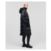 Kabát karl lagerfeld long down coat w/ monogram černá