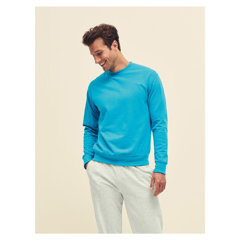 Blue Men's Sweatshirt Lightweight Set-in-Sweat Sweat Fruit of the Loom