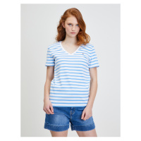 Modro-bílé dámské pruhované tričko Tommy Hilfiger - Dámské