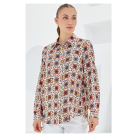 Bigdart 3721 Graphic Patterned Shirt - Orange