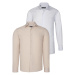 DUAL SET G726 DEWBERRY MENS SHIRTS-WHITE-BEIGE