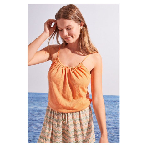 Pyžamový top women'secret Capri béžová barva Women´Secret