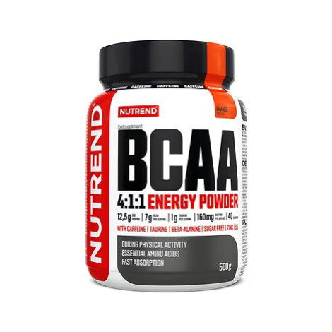 Nutrend BCAA 4:1:1 ENERGY POWDER, 500 g, pomeranč