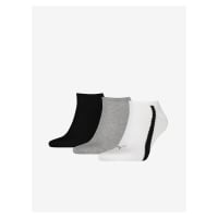 Sada tří párů ponožek v černé, bílé a světle šedé barvě Puma Lifestyle