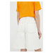 Džínové šortky By Malene Birger Mavou dámské, bílá barva, hladké, high waist