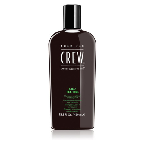 American Crew Hair & Body 3-IN-1 Tea Tree šampón, kondicionér a sprchový gel 3 v 1 pro muže 450 