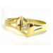 Briliantový prsten ze žlutého zlata 0022 + DÁREK ZDARMA